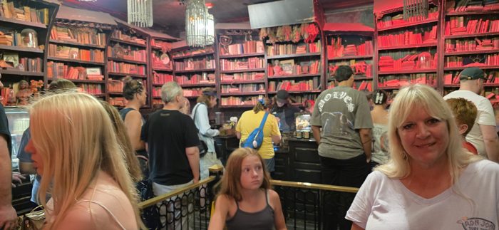 One more look around Gideon's Bakehouse's gothic library decor before grabbing a cookie to go.