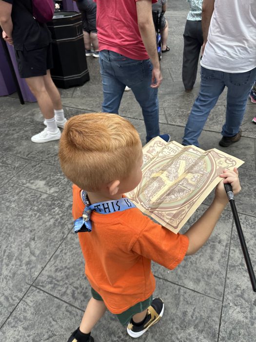 A close look at the wizarding map, plotting where to explore next.