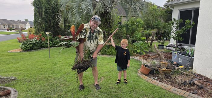 One more take on the backyard planting duo before the root ball goes into the ground.