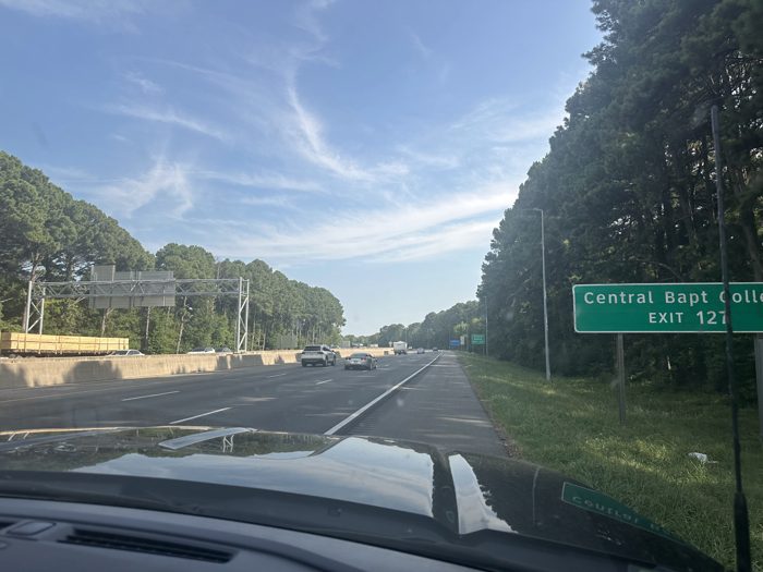 Rolling down the interstate with miles of easy driving still ahead.