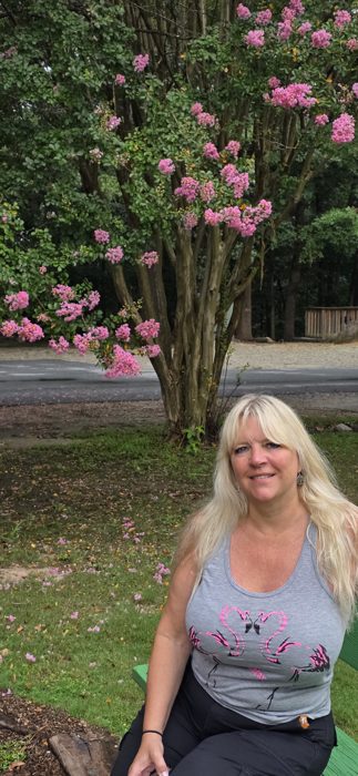 One more quiet moment under the blooming crepe myrtle before heading back to the rig.