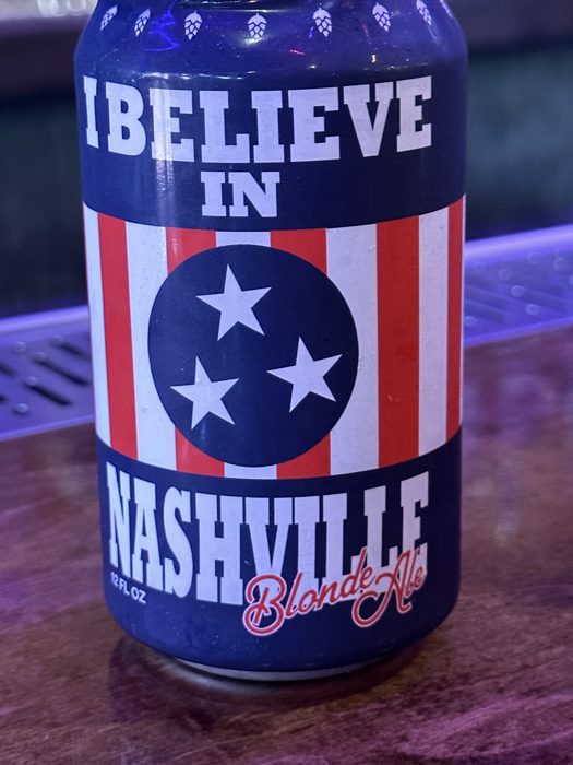 A bold 'I Believe in Nashville' display at the museum.