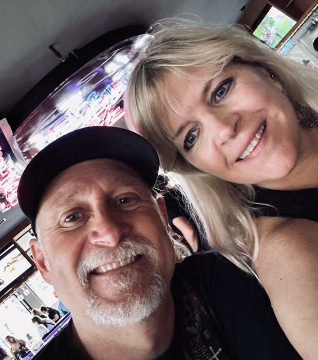 A happy couple selfie out enjoying the Nashville nightlife.