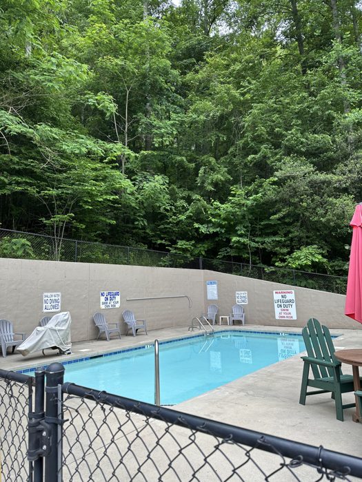 The campground pool was a welcome cool-down after sandy beach days.